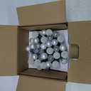 Warm White Christmas Lights Outdoor Pearlized and Berry G15 50 LED 13.5ft Plug in Mini Globe String Lights Whire Wire Waterproof Extendable for Indoor Patio Xmas Thanksgiving Tree Decoration Wedding