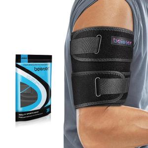 beister Compression Upper Arm Brace (Single), Biceps Tendonitis Support Brace for Men & Women with 4 Pressure Straps, Triceps Compression Sleeve & Wrap for Muscle Strains, Tendovaginitis, Pain Relief (Large) beister Compression Upper Arm Brace (Single), Biceps Tendonitis Support Brace for Men & Women with 4 Pressure Straps, Triceps Compression Sleeve & Wrap for Muscle Strains, Tendovaginitis, Pain Relief (Large)