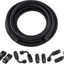 EVIL ENERGY 12AN Fuel Line Kit,AN12 Braided Nylon Fuel Hose CPE 10FT Black