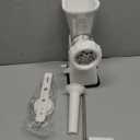 LHS Manual Meat Grinder with Stainless Steel Blades Heavy Duty Powerful Suction Base for Home Use Fast and Effortless for All Meats-White