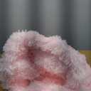 XeGe Plush Faux Fur Throw, Pink Luxurious 50x60 Shaggy Furry Blanket, Warm Soft Fuzzy Fluffy Lap Blanket for Sofa Bed Office Lightweight (50"x60")