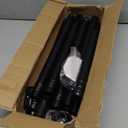 Tension Curtain Rod Extra Long Curtain Rod 43-131 Inch Adjustable 1.1 Inch Diameter Thick Heavy Duty Black Spring Curtain Rod for Windows Bathroom Outdoor No Drilling No Rust