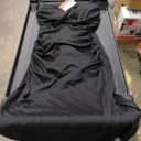 Popilush Women's Shapewear Maxi Dress Corset Ruched Bodycon Elegant Formal Cocktail Evening Dresses, M, Black