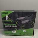 Ab Roller with Elbow Support, Ab Roller Board Core Workout Machine with 4 Wheels, Mini Pilates Reformer Equipment for Home Gym, Abdominal Full-Body Strength Exercise Trainer with Knee Pad (Black & Green)