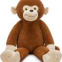 Tezituor 3.2lb Monkey Stuffed Animal Plush Toy, 39.5in Giant Long-Legged Monkey Plushies, Huggable Pillow Birthday Gifts Home Decor for Kids & Adults