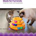 Catstages Tower of Tracks Cat Toy 3-Level Track Tower with 6 Balls, Interactive Cat Toy for Indoor Enrichment