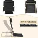 Menkxi Lifting Bed Backrest Portable Folding Adjustable Sit up Back Rest Multifunction Chair for Bed Change Angle of Backrest for Elderly Patients Back Neck Lumbar Support (Black,28.4 Inch)