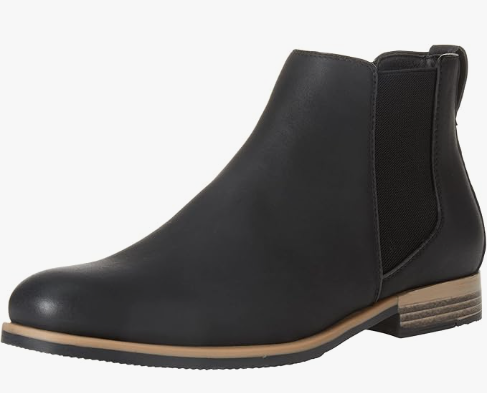 Essentials Men's Chelsea Boot, Black Faux Leather, 8