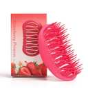 4 x Scalp Massager and Shampoo Shower Brush, Detangling Hair Brush, Scalp Care Hair Brush Wet & Dry detangler for Men and Womenfor Straight/Curly/Thick/Long/Wavy/Damaged Hair, Rose Red