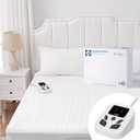 Sealy Heated Mattress Pad Full Size with 10 Heated Settings | Electric Mattress Pad Bed Warmer 54"x75" | Auto Shut Off 1-9 Hours| Fit Up to 15 Inch Deep Pocket | Machine Washable