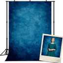 Abstract Blue School Photo Backdrop for Pictures Portrait Solid Color Backdrop Graduation Photoshoot Baby Shower Party Banner Decoration Photography Vinyl Photo Background PGT030A 5x7ft