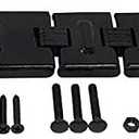 QCAA Extra Heavy Duty Concealed Safety Hasp, Flexible Link, with Hardened Staple, 7-1/2" Double Flexible, Black Coated, 1 Pack