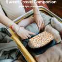 Floral Quilted Makeup Bag, Cute Rose Cosmetic Bag for Women, Flower Travel Toiletry Bag, Cotton Make up Bag Pouch