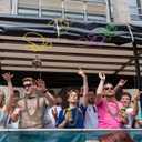 50PCS Pride Stuff, Gay Pride Beads Accessories, 6 Kinds of Metallic Rainbow Beads Necklace Bulk, LGBTQ Pride Necklace for Women Men, Costumes Decor for Pride Month Parade Throws Party Favors