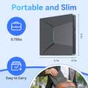 USB 3.0 and Type-C External Bluray Drive, External Bluray Burner and External Blueray/DVD Drive for PC, Blu Ray Disc Reader Compatible with Windows XP/7/8/10, Laptop, Desktop, MacOS for MacBook