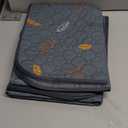 Sunheir Washable Pee Pads for Dogs 4-Pack Reusable Puppy Pads Pet Training Pads, Waterproof Dog Pee Pads for Crate, Whelping Pad, Non-Slip Protects Against Urine Leakage (Leaves - Deep Grey, 18x24)