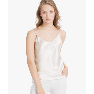 LilySilk Womens Silk Camisole 100% 19MM Mulberry Silk Basic Tank Tops Summer Casual Classic Top Loose Size S