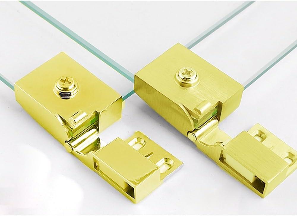 2 Pieces Hinges for Glass Cabinet Doors Replacement Glass Door Hinges Frameless Suitable for 3-5 mm / 0.1-0.19 inches Bookshelves, Display cabinets