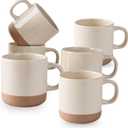 BYCNZB 12oz Coffee Mug Set for 6, Tea Cups with Handle for Coffee, Tea, Cocoa, Milk (Cream)