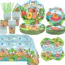 KEFAN Capybara Birthday Party Decorations, Capybara Theme Party Tableware Supplies including Plates, Cups, Napkins, Tablecloth (40)