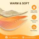 Electric Blanket Twin 62"X84"- Soft Double Sided Sherpa Heated Blanket Twin with 5 Heatings Levels & 10 hrs Auto Shut Off, Fast Heating & ETL Certified, Gift for Women(Beige)