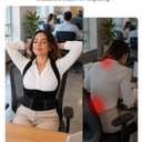 Posture Corrector for Women & Men, Back Brace Advanced Full Back Support for Upper & Lower Back Pain Relief, Spine, Neck, and Hump, X-Style Medical-Grade Lumbar Support System with Adjustable Shoulder Straightener and Breathable Design for Long Sitting and Exercises (Black, M)