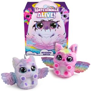 Hatchimals Alive, Mystery Hatch Pufficorn, Surprise Interactive Toy & Egg with Mist, Lights & Sounds (Styles May Vary), Kids Toys for Girls & Boys, Pack of 1 