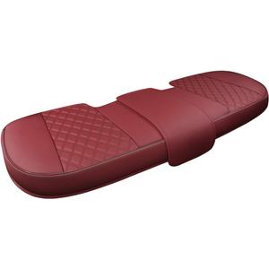 Black Panther Luxury PU Leather Rear Car Seat Cover,Compatible with Most Vehicles, Adjustable Length 49-55'', Diamond Pattern Embroidery (Wine Red)