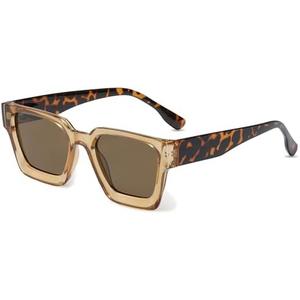 livho Rectangle Polarized Sunglasses Trendy for Women Men Retro Sun Glasses for Women Men 2025 Oversized UV Protection Shades, Pack of 2, Brown