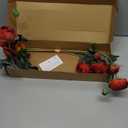 6Pcs Realistic Orange Silk Ranunculus Artificial Flowers Long Stems, 23.6" Tall Fake Flowers Faux Flowers Suit for Year-Round Home Decoration, Wedding, Bridal Bouquets, Office