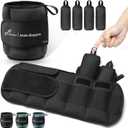 Sportneer Adjustable Ankle Weights for Women and Men 1 Pair of 4 8 12 16 20 LBS Heavy Weighted Leg Weights with Adjustable Straps, Strength Training Weights for Yoga, Aerobics, Gym, Fitness, Workout