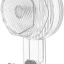 3 Pack Vacuum Rotation Suction Cup Hook, 22 LB Heavy Duty Wreath Holder for Window, Glass Doors, Tiles, Welcome Sign (clear white)