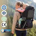 WIPHA Ultralight Toddler Hiking Baby Carrier Backpack with Sunshade, Black