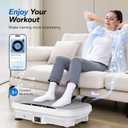 MERACH Vibration Plate Exercise Machine, Vibration Plate for Lymphatic Drainage Weight Loss, Vibrating Plate Exercise Machine with Bluetooth and LED Display, Workout Equipment for Women Men Home