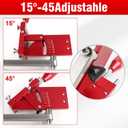 Lawn Mower Blade Sharpener 15-45 Adjustable Frame, Ball Bearing Handle for Right/Left Blades, Angle Grinder Attachment, Universal Garden Tool KitRed