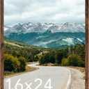 16x24 Picture Frame for Wall Hanging, Wood 16 x 24 Frame 40x60 cm Poster Photo Frame for Wall Horizontally or Vertically, Deep Brown, 1 Pack