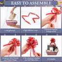 Tenceur 24 Set Empty Baskets for Team Appreciation Gifts - Bulk Gift Basket Kit with Pull Bows & Plastic Bags DIY Cardboard Tray for Team Employee Teacher Coworker Nurse Present(Chic,Morandi)