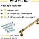 10 Pack 5 Inch Antique Brass Cabinet Pulls Vintage Brass Cabinet Handles Brass Hardware for Kitchen Cabinets 2510 Drawer Dresser Cupboard Bedroom Bathroom