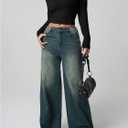 SOLY HUX Women's Long Sleeve Crop Tops Y2k Square Neck Ribbed Knit Going Out T Shirts (Black, M)