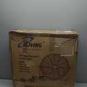 iLIVING 20 Inch Heavy Duty Floor & Wall Mount Fan - 5750 CFM High Velocity, 120-Watt, 3-Speed, Industrial Cooling for Garage, Workshop, Office, Home - UL Listed, Black