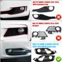 Jaronx Compatible with BMW Fog Light Cover 3 Series F30 F31 (Sport Line) 2013 2014 2015, Left & Right Bumper Fog Lamp Bezel Trim Replacement for BMW 320 325 328 335, Replace 51117300739 51117300737