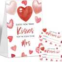How Many Kisses Bridal Shower Game Wedding Shower Decorations, Guess How Many Baby Shower Game, 1 Standing Sign and 50 Guess How Many Cards for Birthday Baby Shower Wedding Party Decorations, 03