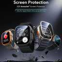 ESR Armorite Screen Protector for Apple Watch Ultra 3 2025 /Ultra 2 /Ultra (49 mm), Military Grade Protection, Tempered Glass Film with Aluminum Alloy Frame, Anti-Scratch, 2 Pack, Black