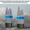 BAOFENG BF-F8HP PRO AR-5RM Battery Rechargeable 3800mAh Extended Battery Compatible with UV-5G Plus,UV-5RH PRO GPS,5RM,GM-5RH GMRS USB-C Charger for Ham Radio Handheld Walkie Talkies Accessories