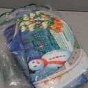 Britimes Tree Gray Red Christmas Bathroom Rug and Mat Set 3 Piece, Winter Pine Holiday Bathroom Rugs Non Slip, Absorbent Microfiber Memory Foam Bath Mat Machine Washable (Xmas 22)