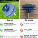 cenoz 5 Pack Lawn Mower Blade Sharpener,New Double Layer Corundum Lawn Mower Blade Sharpener, Universal Wear Lawnmower Blade Sharpener for Any Power Drill/Hand Drill, Double-Layer Grindstones