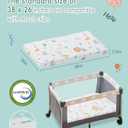 Trifold Pack and Play Mattress 38"x26" Pack N Play Mattresses for Baby Toddler, Portable Mini Crib Mattress for Playpen and Playard with Soft Breathable Waterproof Cover
