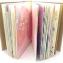 SIIXU Colorful Blank Notebook, Unruled Personal Diary Journals to Write in for Women, Hardcover Writing Notepad Gift, Unique Watercolor Design, 192 Pages, 2 Bookmarks, Unlined (5.3" x 7.2", Multicolor)