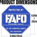 2 x FAFO Security Sign, 3D Metal Funk Around and Find Out Sign, 10" Protected By FAFO Metal Reflective Sign, Heavy Duty Weather Resistance Sign for Day & Night Visibility