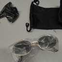 livho Retro Polarized Sunglasses - UV400 Protection, Oval Shape, Metal Frames - Matching Soft Case Inlcuded